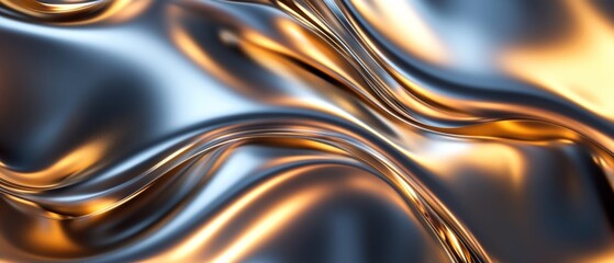 Canvas Print - A shiny, metallic fabric with a gold hue