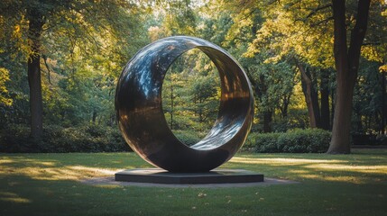 Poster - Modern art sculpture in a park