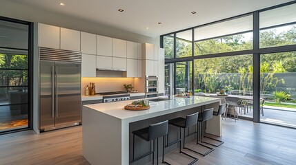 Poster - Modern kitchen with state-of-the-art appliances