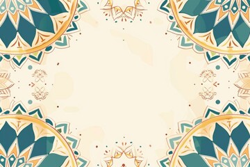 Asian islamic indian style pattern background gold lining