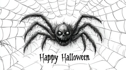 Wall Mural - Happy Halloween: Halloween background image for invitation, greeting card, poster, flyer, banner. Season. October. Festive.