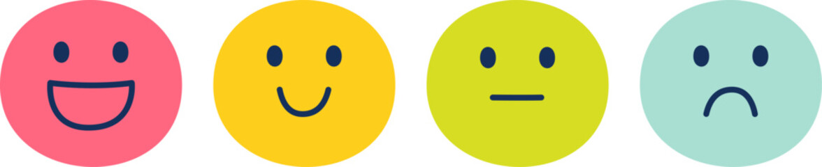 Canvas Print - Different Smiling Emojis