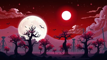 Wall Mural - A Journey Through a Dreamy Fantasy Landscape **