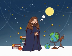 Wall Mural - Embracing Wisdom and Adventure in the Cosmos **