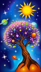 Wall Mural - An Adventure through the Dimensions of Cosmic Creation