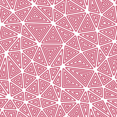 Poster - Abstract vector background. Multiple repeated inner triangles. Medium triangles size. Solid Color style. Seamless pattern. Classy vector tiles. Trending vector illustration.