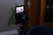 © Oleksii Syrotkin/Stocksy - Close-up of camera filming podcast of two plus-size women