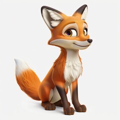 Foxe Aether animal cartoon isolated whitebackground 16:9