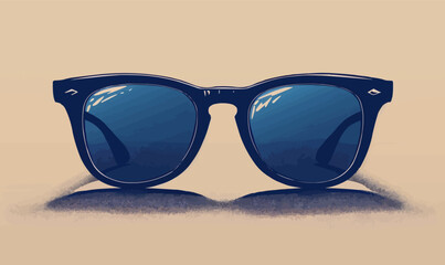 A minimalist vector of a pair of sunglasses.