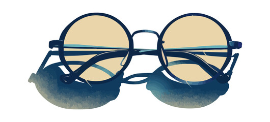 A minimalist vector of a pair of glasses.