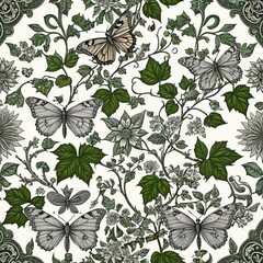 Wall Mural - seamless floral pattern