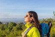 © Nailotl Méndez/Stocksy - close up Young hiker in a green landscape