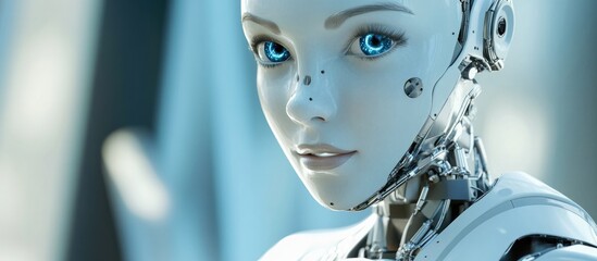 Poster - 3D illustration of a robotic Cinderella character