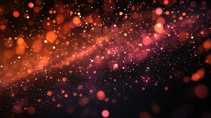Poster - 3D rendering of abstract digital particles against a black backdrop with dots High definition CGI motion backgrounds perfect for editing LED displays or broadcasting