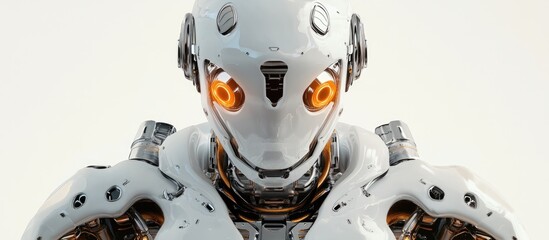 Poster - 3d illustration of a robot in a white background
