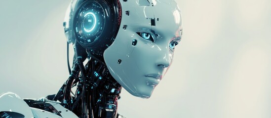 Poster - 3D illustration of a robot user profile picture