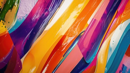Poster - Colorful digital illustration of a tablet surrounded by vibrant stripes