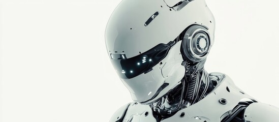 Poster - 3D illustration of a male robot displayed against a white background