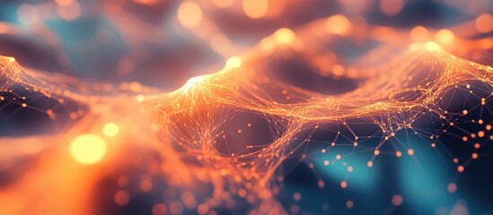 Poster - 3D rendering of an abstract interconnected structure