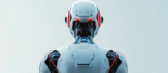 Poster - 3D illustration of a robot viewed from the back