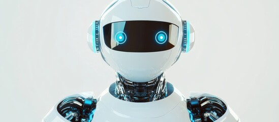 Poster - 3D illustration of a personal robot assistant on a white background High resolution of 5000x5000 pixels 25 megapixels ideal for various creative projects