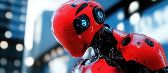 Poster - 3D Illustration of a red robot