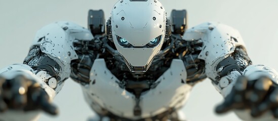 Poster - 3D illustration of a master robot in a T pose stance