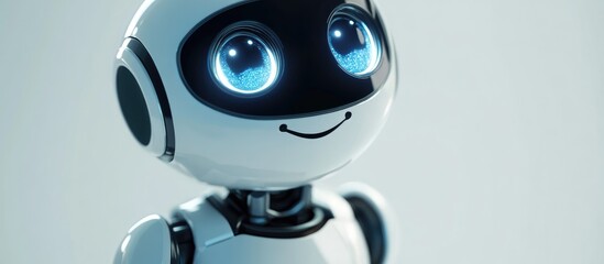 Poster - Cute robot smiling with expressive eyes