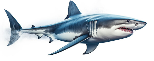 Shark on white background.