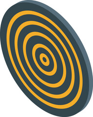 Poster - Shooting range target with yellow circles is isolated on white background
