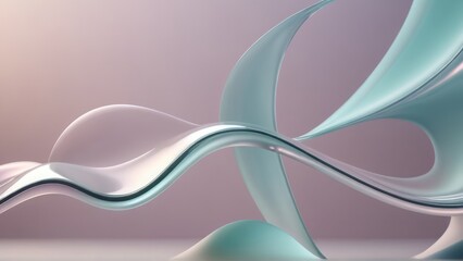 Wall Mural - 3d illustration of abstract fluid background in pastel pink and blue colors, Abstract background with wavy pattern in pastel colors. Vector illustration, Abstract wavy surface. Futuristic background.