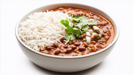 Rajma rice combo bowl isolated on white background