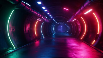 Canvas Print - dark tunnel environment