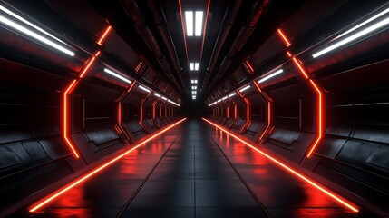 Canvas Print - dark tunnel environment