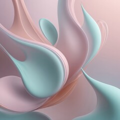 Wall Mural - 3d illustration of abstract fluid background in pastel pink and blue colors, Abstract background with wavy pattern in pastel colors. Vector illustration, Abstract wavy surface. Futuristic background.