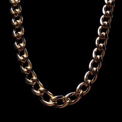 Object with gold chain set against black background image