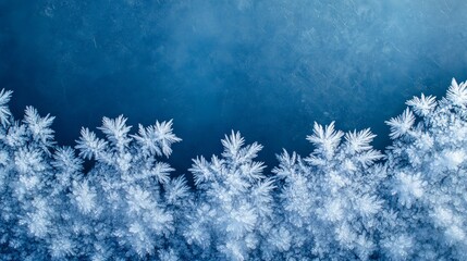 Frosty ice border background