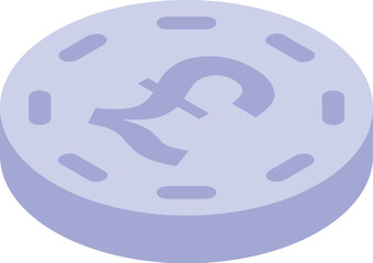 Poster - Pound sterling coin is laying flat showing the front