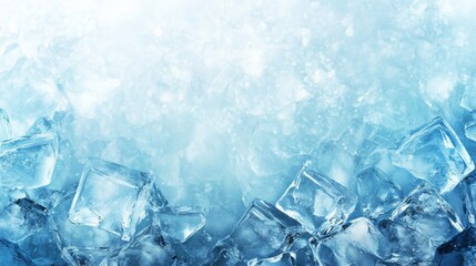 Poster - Frosty ice border background