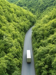 Canvas Print - Innovative Carbon Offset Programs Supporting Sustainable Practices in Freight and Transportation Solutions