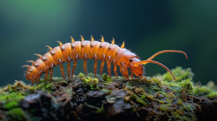 Wall Mural - centipede isolated on cute background