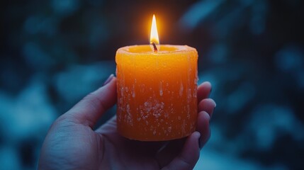 Sticker - A Single Candle Flame in the Darkness