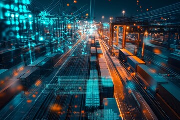 Poster - Global trade network visualization with real time digital tracking in transportation and logistics