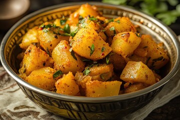 Wall Mural - Mooli ki sabzi, indian-style cooked white radish