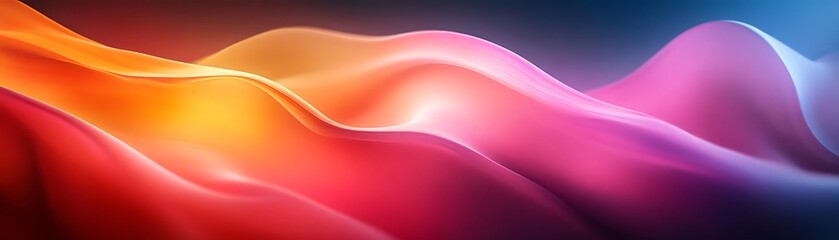 Abstract Background with Wavy Lines in Orange, Red, and Purple