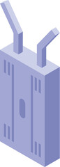 Poster - This isometric illustration features an electrical cabinet equipped with antennas, emphasizing its role in transmitting signals
