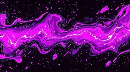 Abstract Purple and Black Swirls