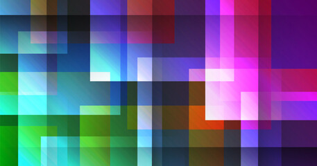 Wall Mural - Colorful abstract background overlap layer on bright space with mixing colors effect decoration. Modern graphic design element random squares style concept for banner, flyer, card, or brochure cover