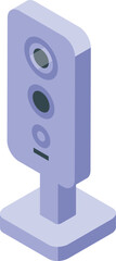 Poster - Modern cctv camera detecting motion in isometric view