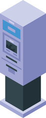 Poster - Modern payment terminal accepting contactless payments isometric illustration